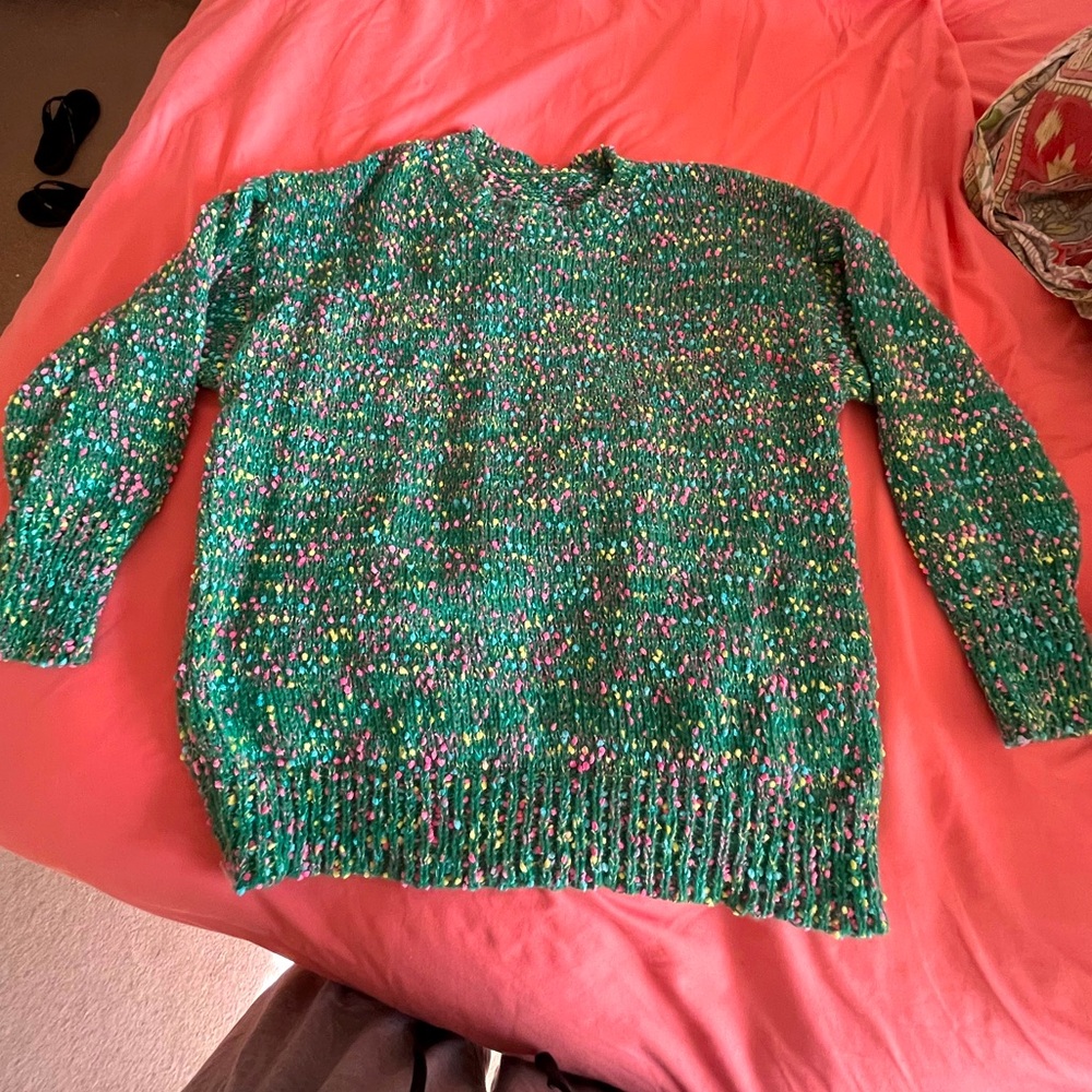 NWT SHEIN Green Speckled Women's Sweater